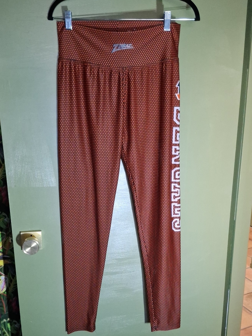 Orange NFL Cincinatti Bengals Leggings with Side Graphic